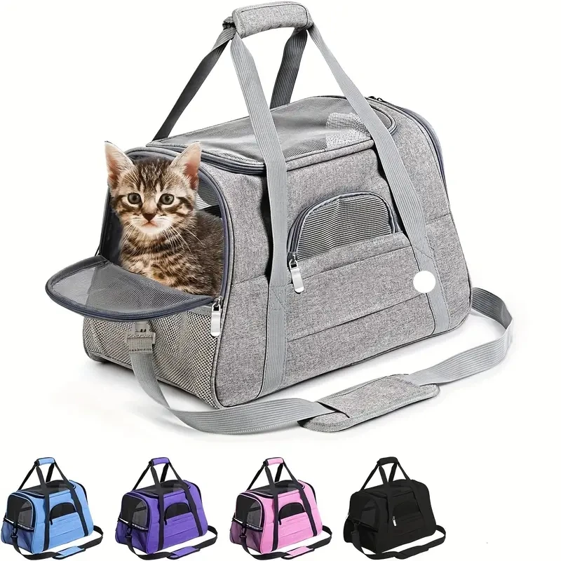 A6d999c86aa8a4d7c9f4f38fc43e2487ca.webp Pet Carrier for Large and Medium Cats, Soft-Sided Pet Carrier for Big Medium Cats and Puppy, Dog Carriers - Image 1