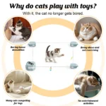 Cat Toys Automatic/Remote Control Cat Toy Interactive Cat Toy Cat Treadmill Adjustable Speed Simulated Cat Hunting Toy - Image 6