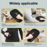 Pet Grooming Gloves Hair Remover Brush Pet Hair Remover Gloves for Dog Cat Rabbit with Long/Short/Curly Hair - Image 4
