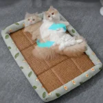 Summer Rattan Cat Bed Comfortable Pet Ice Mat for Cats Small Dogs Cat Nest Mat Kitten Puppy Beds Cushion Pets Supplies - Image 2