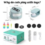 Cat Toys Automatic/Remote Control Cat Toy Interactive Cat Toy Cat Treadmill Adjustable Speed Simulated Cat Hunting Toy - Image 7