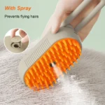 3-in-1 Dog Hair Brush Cat Hair Brush Electric Pet Cleaning Brush Steam Spray Brush Massage Hair Removal Comb Anti Flying Brush - Image 2