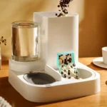 Cat Feeding Supplies 2 In 1 Drinking Fountain Water Dispenser & Food Bowl Home Cat Pet Auto Feeder, Spill-Proof Large Capacity - Image 3