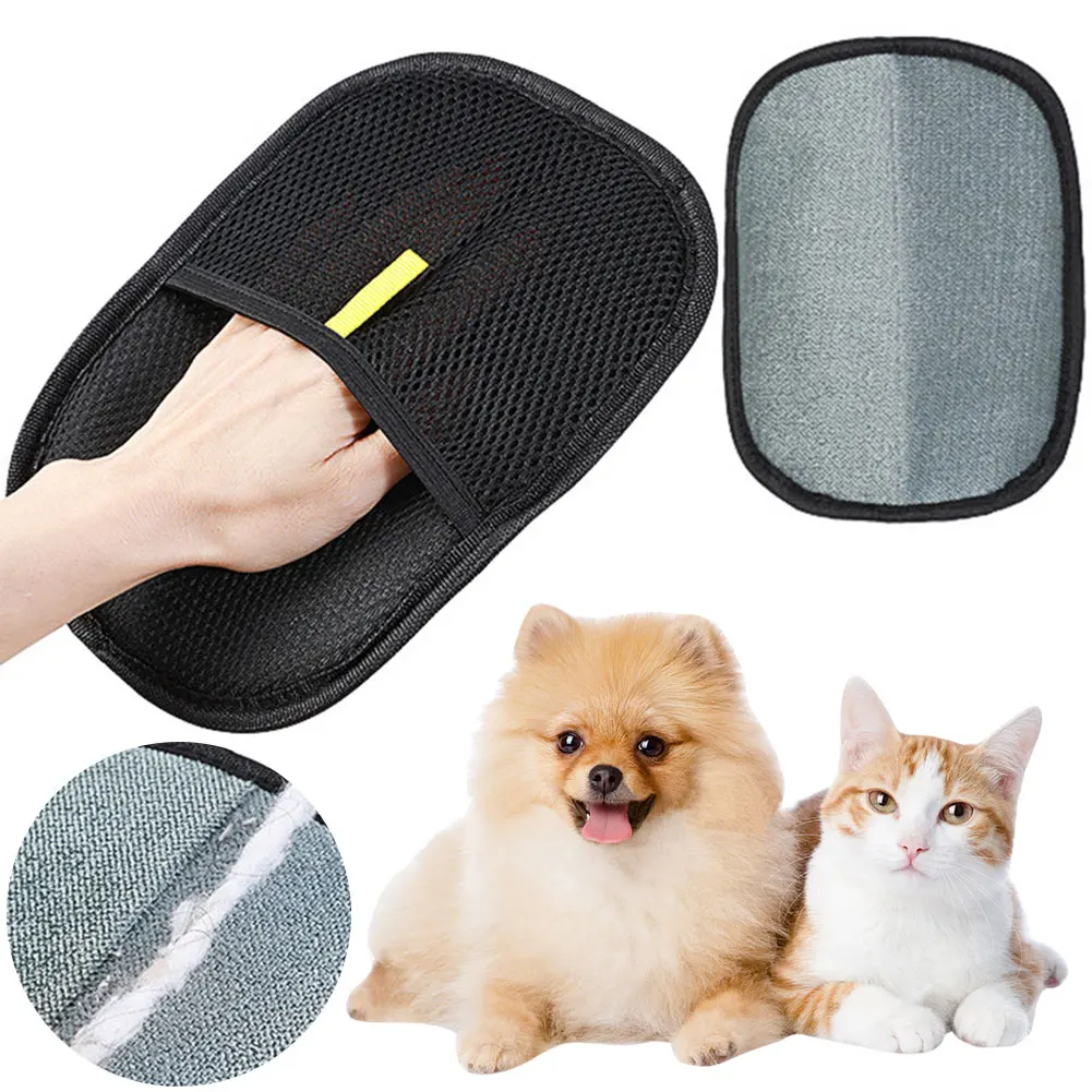 S7f1d52f47b834a45b4e850acd3b83bad7.webp Pet Grooming Gloves Hair Remover Brush Pet Hair Remover Gloves for Dog Cat Rabbit with Long/Short/Curly Hair - Image 1