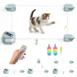 Cat Toys Automatic/Remote Control Cat Toy Interactive Cat Toy Cat Treadmill Adjustable Speed Simulated Cat Hunting Toy