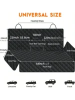 Dog Car Seat Cover Pet Travel Carrier Mattress Waterproof Dog Car Seat Protector With Middle Seat Armrest For Dogs - Image 5