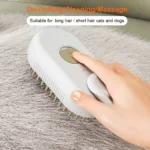 3-in-1 Dog Hair Brush Cat Hair Brush Electric Pet Cleaning Brush Steam Spray Brush Massage Hair Removal Comb Anti Flying Brush - Image 4