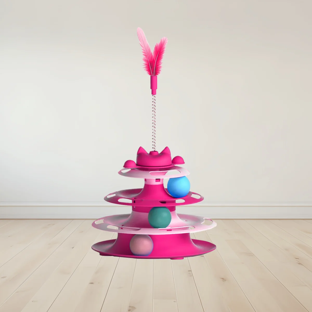 S21fd5c81a8f645b89cecb9b80e7210e0f.webp Interactive Cat Turntable Toy - Image 1