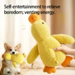 Squeaky Yellow Duck Dog Toy - Image 2
