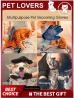 Pet Grooming Glove and Bath Brush Set - Image 6
