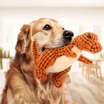 Plush Dinosaur Dog Chew Toy