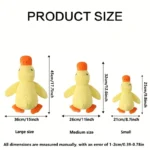 Squeaky Yellow Duck Dog Toy - Image 3